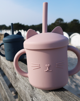 Muggen FRANZ med kattöron och sugrör i silikon